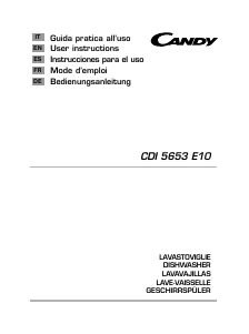 Handleiding Candy CDI 5653E10/3-S Vaatwasser