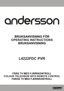 Bruksanvisning Andersson L4222FDC LED-TV