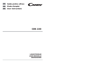Mode d’emploi Candy CDS 220 X Lave-vaisselle