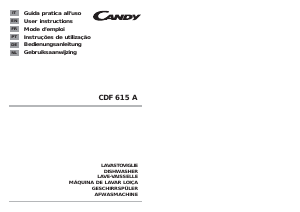 Handleiding Candy CDF 615A-85S Vaatwasser