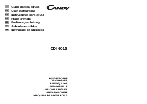 Mode d’emploi Candy CDI 4015-S Lave-vaisselle