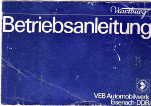 Bedienungsanleitung Wartburg 353 W (1978)