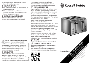 Manual Russell Hobbs 20750 Toaster