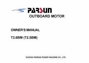 Manual Parsun T3.6BM Outboard Motor
