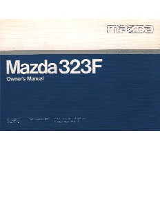 Bruksanvisning Mazda 323F (1991)