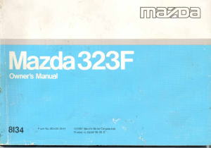 Bruksanvisning Mazda 323F (1995)
