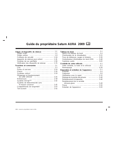 Mode d’emploi Saturn Aura (2009)