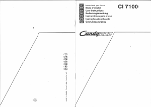 Manuale Candy LS CI 7100 X Lavastoviglie