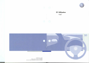 Mode d’emploi Volkswagen Golf (2005)
