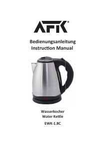 Handleiding AFK EWK-1.8C Waterkoker