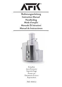 Bedienungsanleitung AFK PJE-1000.2 Entsafter