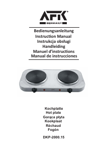Bedienungsanleitung AFK DKP-2000.15 Kochfeld