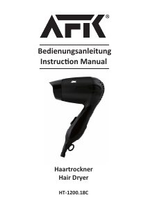 Handleiding AFK HT-1200.18C Haardroger