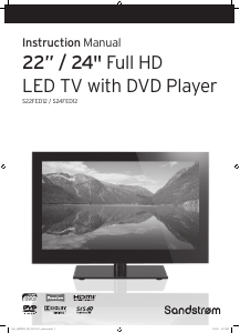 Bruksanvisning Sandstrøm S22FED12 LED TV