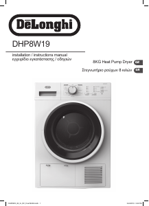 Manual DeLonghi DHP8W19 Dryer