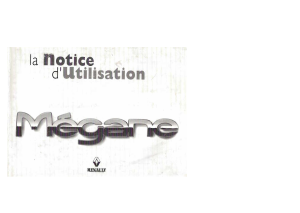 Mode d’emploi Renault Megane (1999)