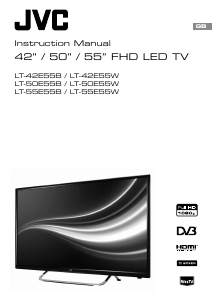 Manual JVC LT-50E55W LED Television