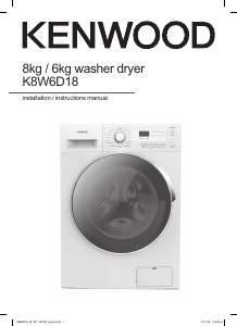 Manual Kenwood K8W6D18 Washer-Dryer