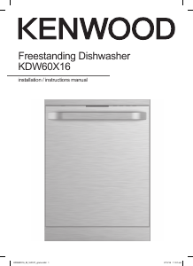 Manual Kenwood KDW60X16 Dishwasher