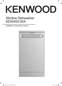 Manual Kenwood KDW45X16A Dishwasher