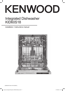 Manual Kenwood KID60S18 Dishwasher