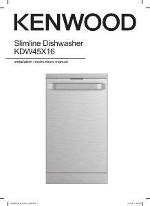 Manual Kenwood KDW45X16 Dishwasher