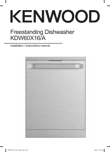 Manual Kenwood KDW60X16A Dishwasher