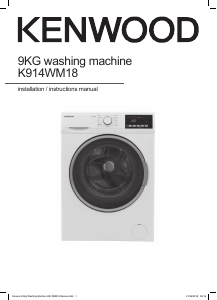 Manual Kenwood K914WM18 Washing Machine