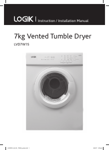 Bruksanvisning Logik LVD7W15 Torktumlare