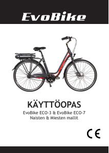 Käyttöohje EvoBike ECO-7 Sähköavusteinen polkupyörä