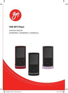 Bruksanvisning Goji G4GMP3B12 Mp3 spelare
