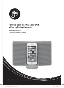 Handleiding Goji GRLIP14 Speakerdock
