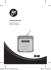 Bruksanvisning Goji GDABN14 Radio