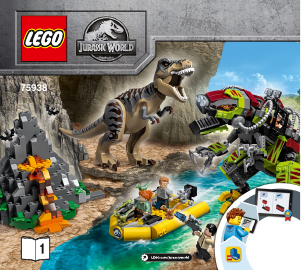 Handleiding Lego set 75938 Jurassic World T. Rex vs. Dinomecha gevecht