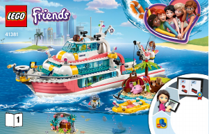 Käyttöohje Lego set 41381 Friends Pelastusoperaation vene