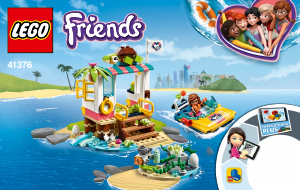Käyttöohje Lego set 41376 Friends Kilpikonnien pelastusoperaatio