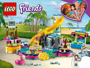Manual Lego set 41374 Friends Andres pool party