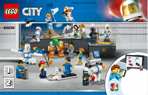 Rokasgrāmata Lego set 60230 City Cilvēku figūru komplekts — kosmosa izpēte un attīstība