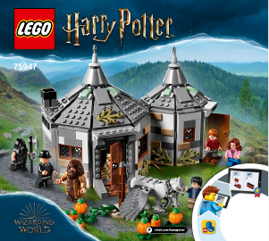Bruksanvisning Lego set 75947 Harry Potter Gygrids hytte: Bukknebbs flukt