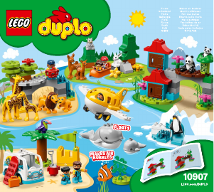 Használati útmutató Lego set 10907 Duplo A világ állatai