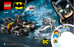 Vadovas Lego set 76118 Super Heroes Mr. Freeze betmeno motociklo kova