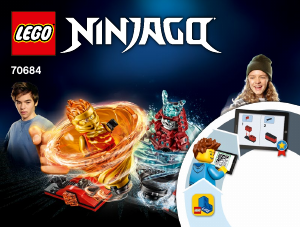 Käyttöohje Lego set 70684 Ninjago Spinjitzu-läimäys – Kai vastaan samurai