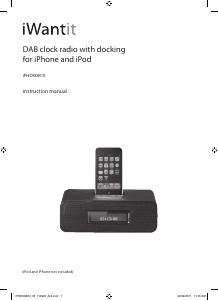 Bruksanvisning iWantit iPHDKDB10 Klockradio