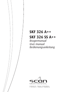 Brugsanvisning Scandomestic SKF 326 SS Køle-fryseskab