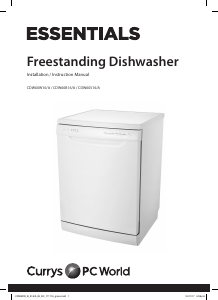 Manual Currys Essentials CDW60W16A Dishwasher