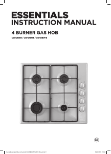 Manual Currys Essentials CGHOBW16 Hob