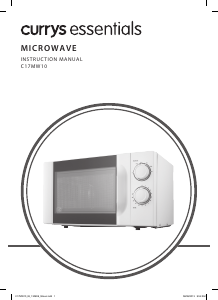 Bruksanvisning Currys Essentials C17MW10 Mikrovågsugn
