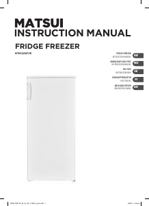 Manual Matsui MTR122W17E Refrigerator