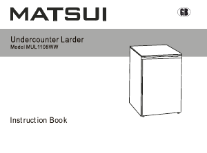 Manual Matsui MUL1108WW Refrigerator