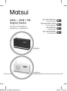 Handleiding Matsui MDABW13E Radio